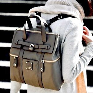 HENRI BENDEL Jetsetter Black Convertible Backpack
